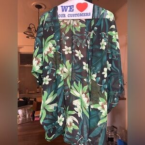 Leaf Sheer Kimono Cardigan